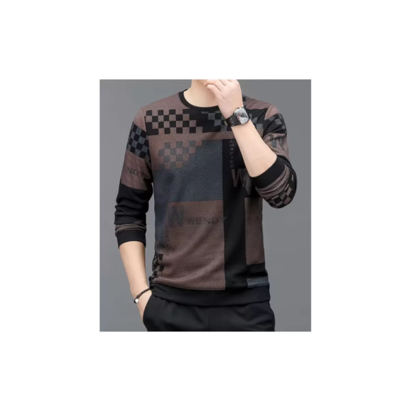 Men Printed Round Neck Polyester Multicolor T-Shirt